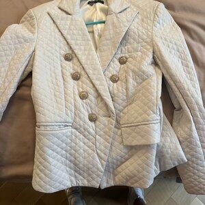Generation Love white leather blazer